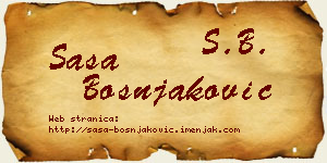 Saša Bošnjaković vizit kartica
